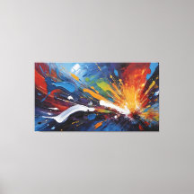 Dynamische Blaue Orange Abstrakt Expressionismus K