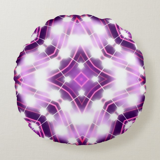 Dynamische Bodenbeleuchtung Rundes Kissen (Vorderseite)