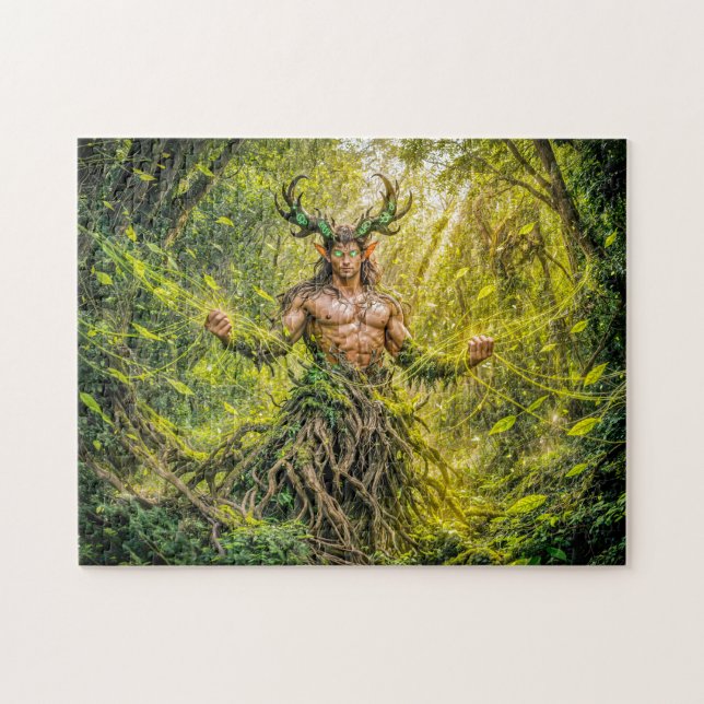 Dynamische Fantasy-Faun in einer Atmosphäre des ve (Horizontal)