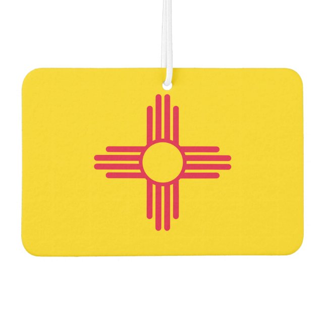 Dynamische Flag-Grafik des Staates New Mexiko auf  Autolufterfrischer (Vorderseite)