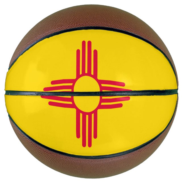 Dynamische Flag-Grafik des Staates New Mexiko auf  Basketball (Vorderseite)