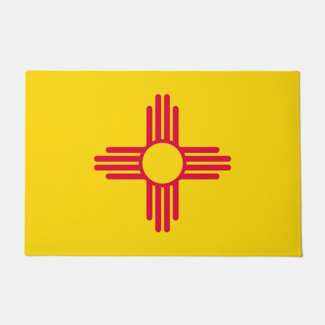 Dynamische Flag-Grafik des Staates New Mexiko auf  Fußmatte (Vorderseite)