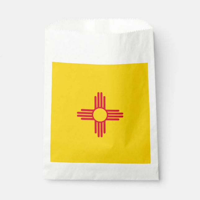 Dynamische Flag-Grafik des Staates New Mexiko auf  Geschenktütchen (Vorderseite)