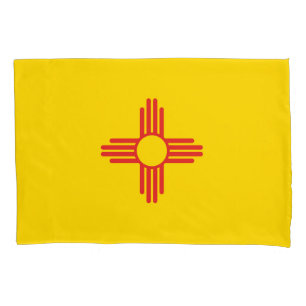 Dynamische Flag-Grafik des Staates New Mexiko auf Kissenbezug