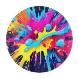 Dynamische fluoreszierende Farbstreifen Schneidebrett