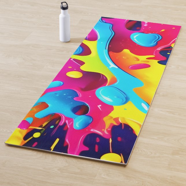 Dynamische fluoreszierende Farbstreifen Yogamatte (Beispiel)