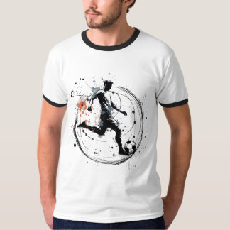 Dynamische Fußballkunst T-Shirt