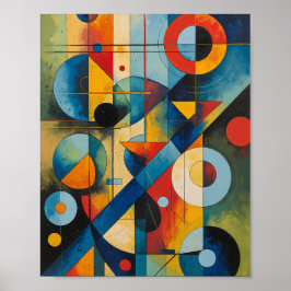 Dynamische geometrische abstrakte Komposition Poster