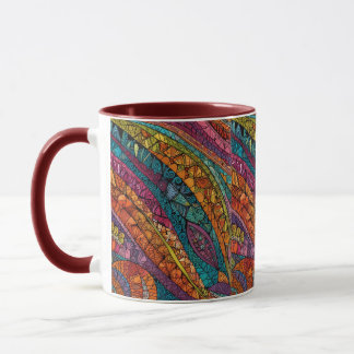 Dynamische geometrische Kunst in lebendigen Farben Tasse