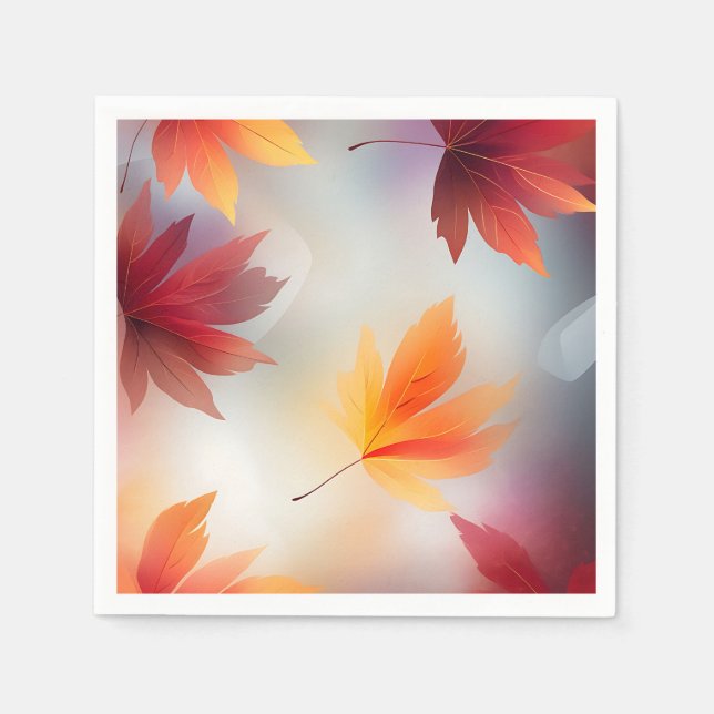 Dynamische Herbstlaube Serviette (Vorderseite)