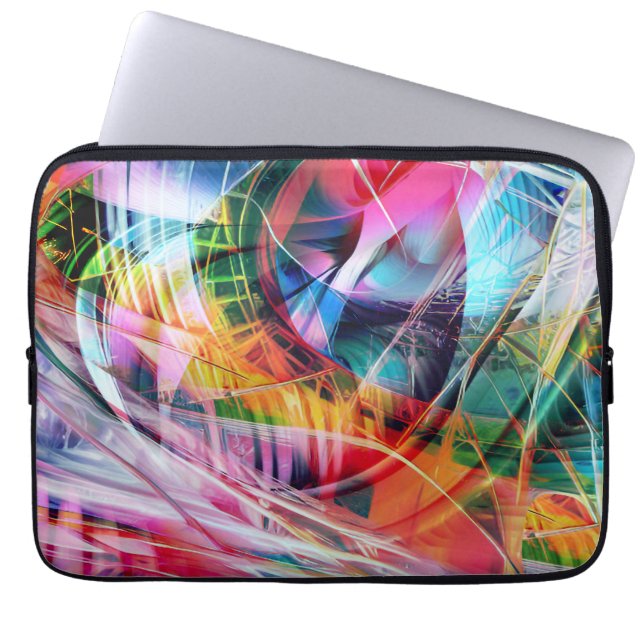 Dynamische Linienabstraktion Laptopschutzhülle (Vorderseite)