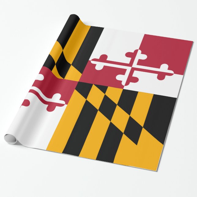 Dynamische Maryland-Staatsflagge Geschenkpapier (Ungerollt)