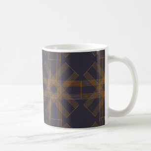 Dynamische, moderne, coole, abstrakte Linienmuster Kaffeetasse