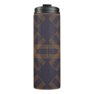 Dynamische, moderne, coole, abstrakte Linienmuster Thermosbecher
