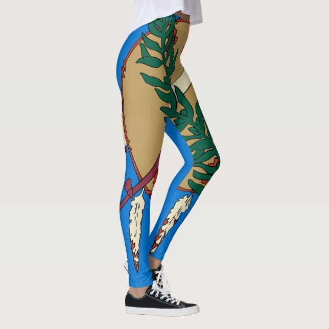 Dynamische Oklahoma-Staats-Flaggen-Grafik auf a Leggings (Rechts)