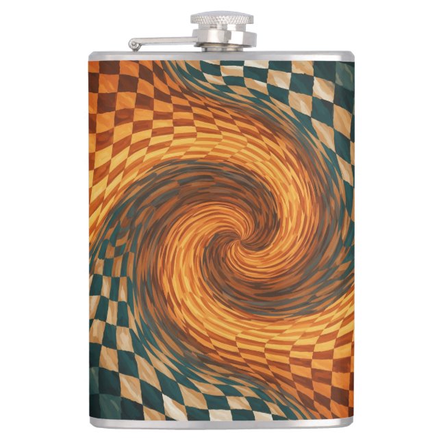 Dynamische optische Illusion Flachmann (Vorderseite)