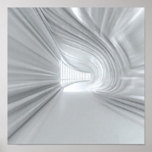 Dynamische Rippling Tunnel optische Illusion Art Poster