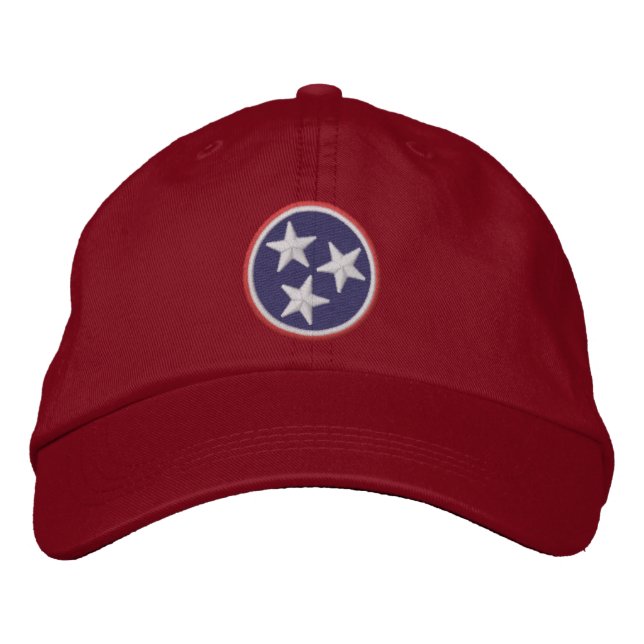 Dynamische Tennessee-Staats-Flaggen-Grafik an Bestickte Baseballkappe (Vorderseite)