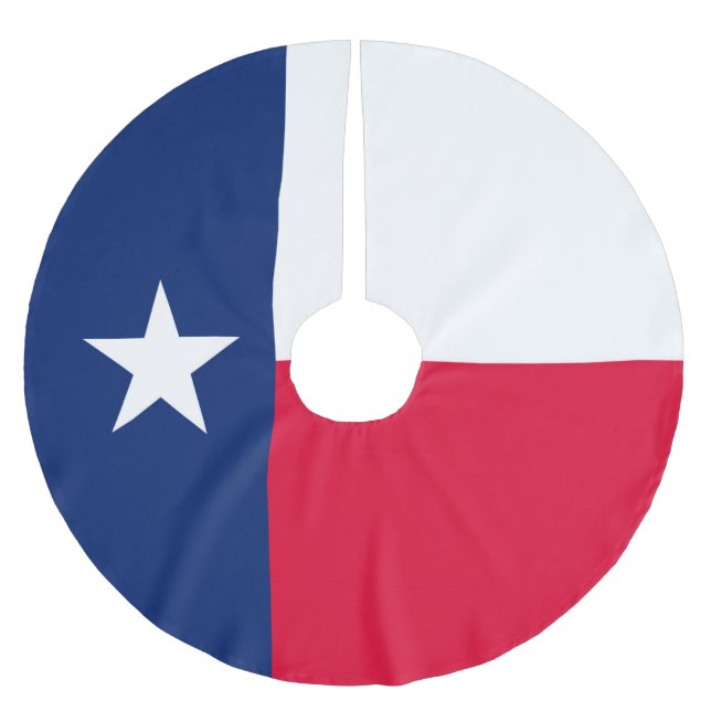 Dynamische Texas-Staats-Flaggen-Grafik auf a Polyester Weihnachtsbaumdecke (Vorderseite)