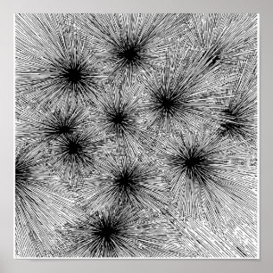 Dynamische Tintenspritzer Abstract Coloring Seite Poster