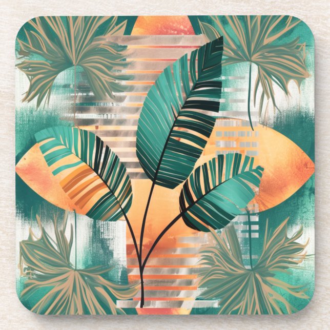 Dynamische Tropen-Woge Getränkeuntersetzer (Vorderseite)