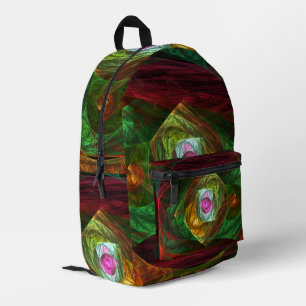 Dynamische Verbindungen Abstrakte Kunst Bedruckter Rucksack