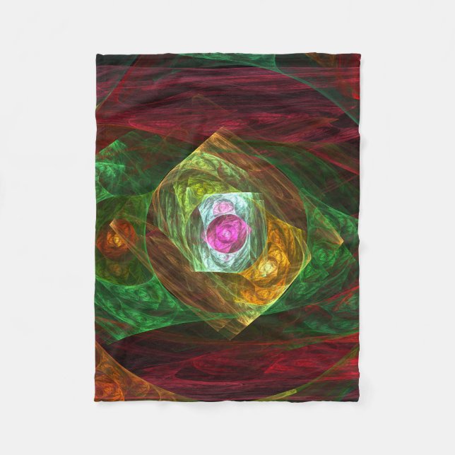 Dynamische Verbindungen Abstrakte Kunst Fleecedecke (Vorderseite)