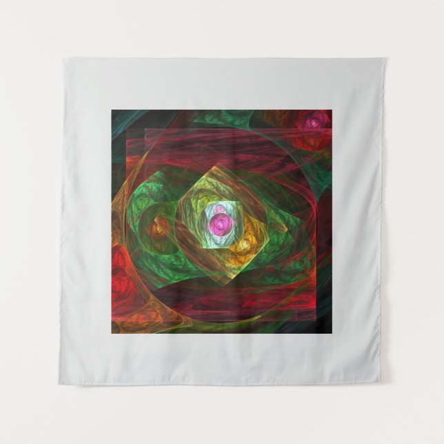 Dynamische Verbindungen Abstrakte Kunst Wandteppich (Vorderseite)
