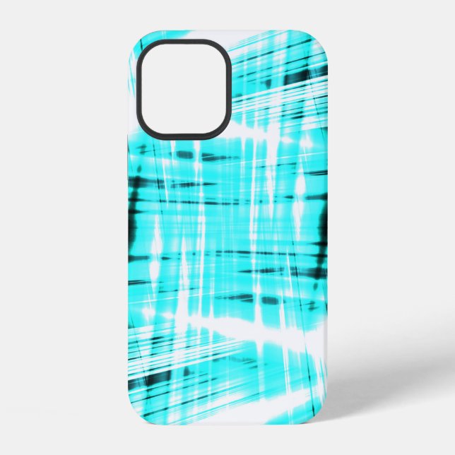 Dynamischer blauer gestreifter Hintergrund Case-Ma iPhone 12 Hülle (Rückseite)