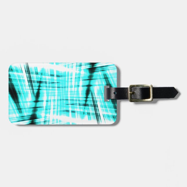 Dynamischer blauer Hintergrund Gepäckanhänger (Vorderseite horizontal)