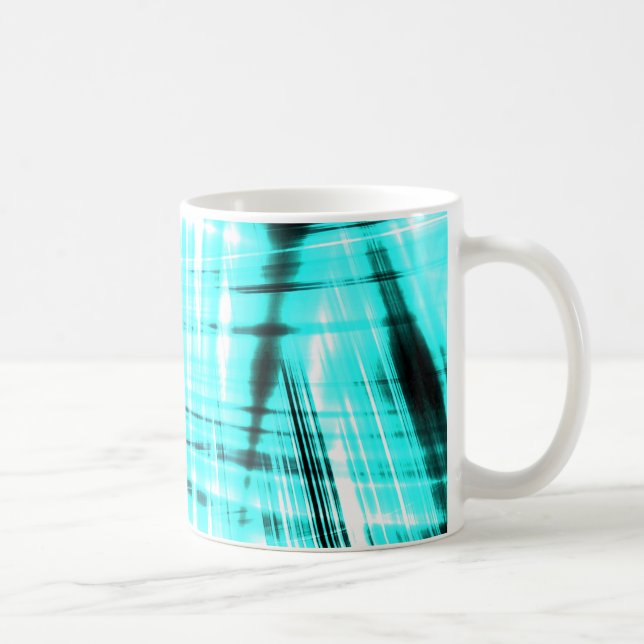 Dynamischer blauer Hintergrund Kaffeetasse (Rechts)