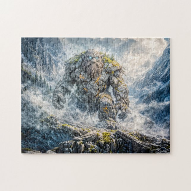 Dynamischer Fantasy-Troll in dramatischer atmosphä (Horizontal)