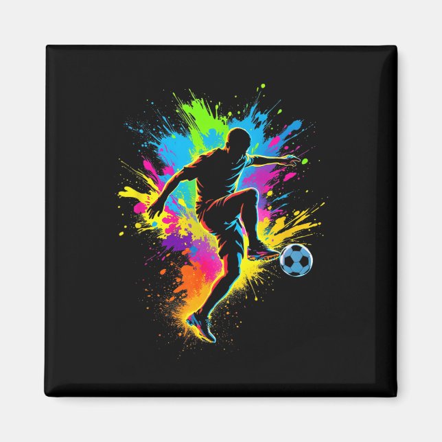 Dynamischer Fußball  Magnet (Vorne)