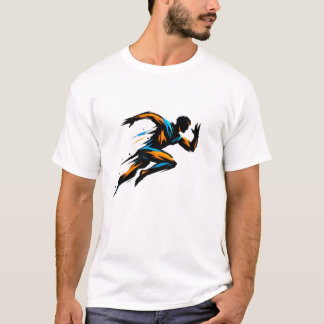 Dynamischer Läufer in Bewegung - Abstrakte Geschwi T-Shirt