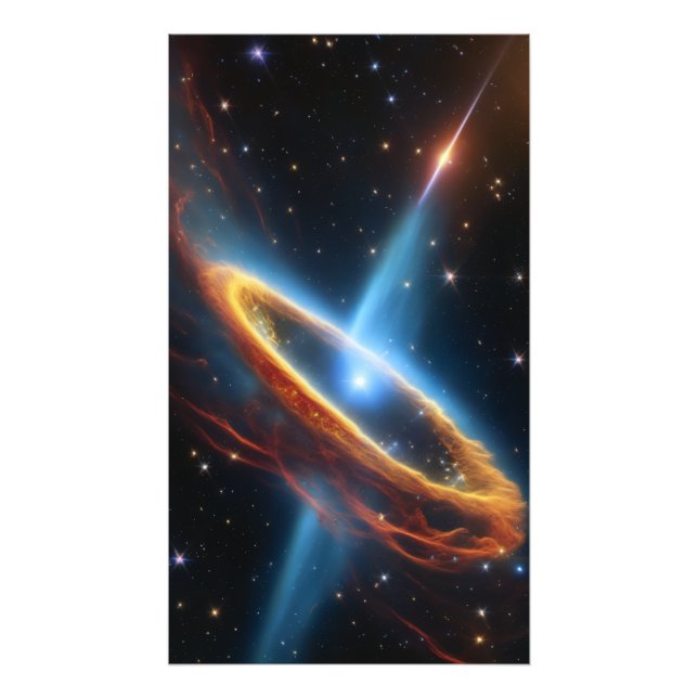 Dynamischer Quasar-Energieausbruch Fotodruck (Vorne)