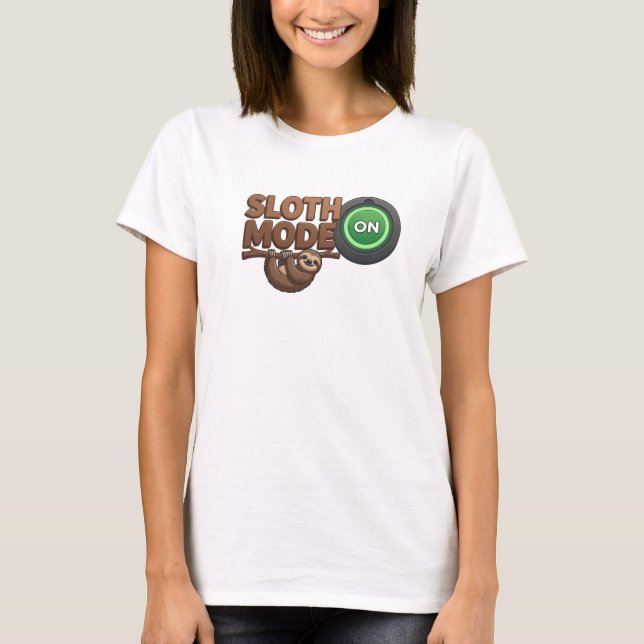 Dynamischer roter FAULHEITSMODUS AKTIV Mode auf Fa T-Shirt (Vorderseite)