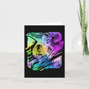 Dynamischer Snowboarder Abstrakt Art Wintersport 6 Karte