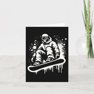 Dynamischer Snowboarder Abstrakt Art Wintersport Karte