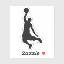Dynamischer Sportler-Aufkleber für Basketball-Fans Aufkleber