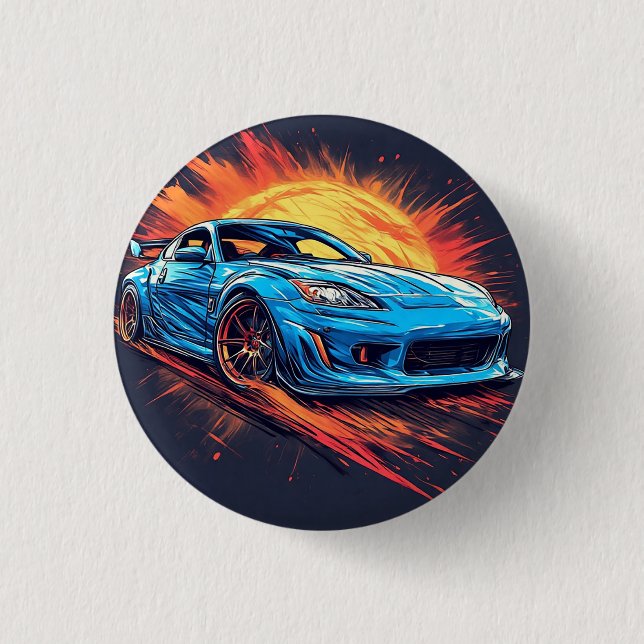 Dynamischer Sportwagen Button (Vorderseite)