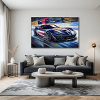 Dynamischer Sportwagen-Rennsport im malerischen St
