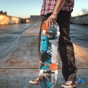 Dynamischer Spritzer - Lebe um zu fahren Abstract Skateboard
