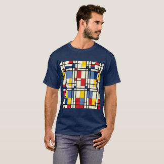 Dynamischer und farbenfroher Piet Mondrian T-Shirt