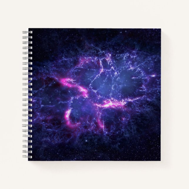 Dynamischer Weltraum-Nebel-Kosmos-Bild Notizbuch (Vorderseite)