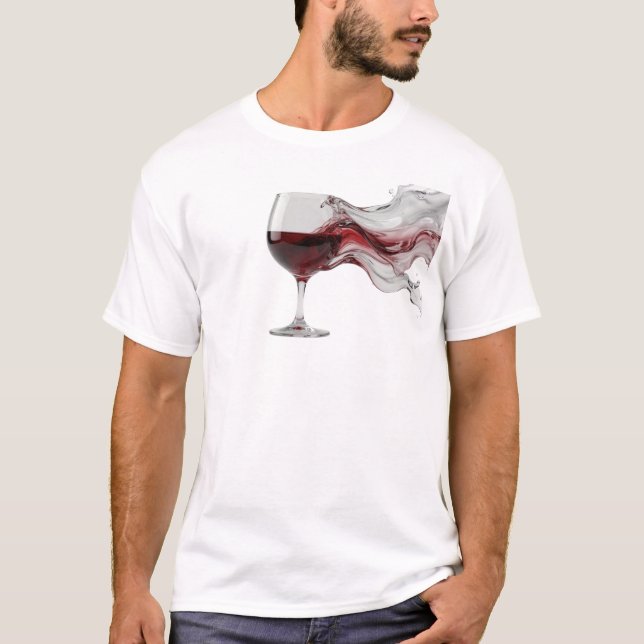 Dynamisches ABSTRACT WINE Visuelles Design T-Shirt (Vorderseite)