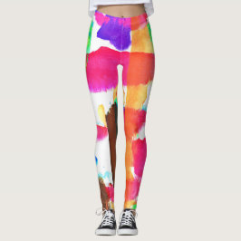 Dynamisches Abstraktes Kunstmuster Leggings