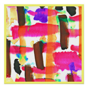 Dynamisches Abstraktes Kunstmuster Poster