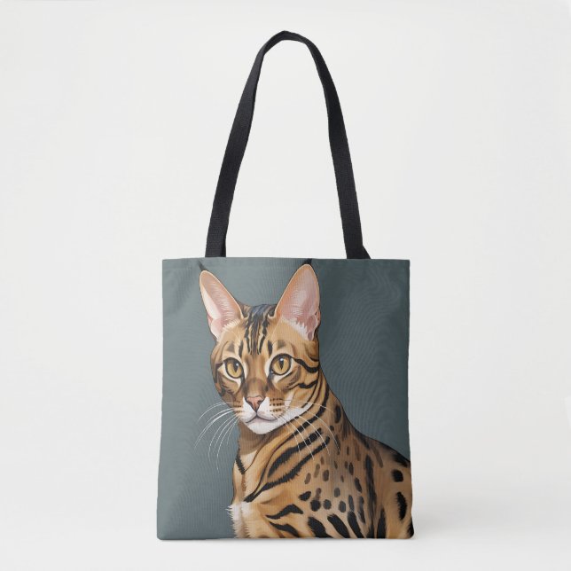 Dynamisches Bengalisches Katapportrait mit markant Tasche (Vorderseite)