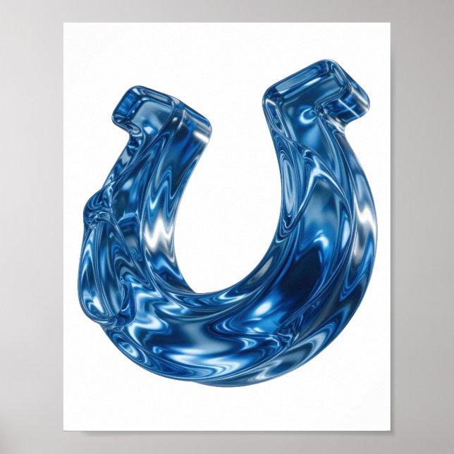 Dynamisches Blau-Wasser-Slogandesign Poster (Vorne)