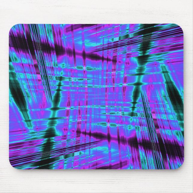 Dynamisches blaues Streifen Mousepad (Vorne)